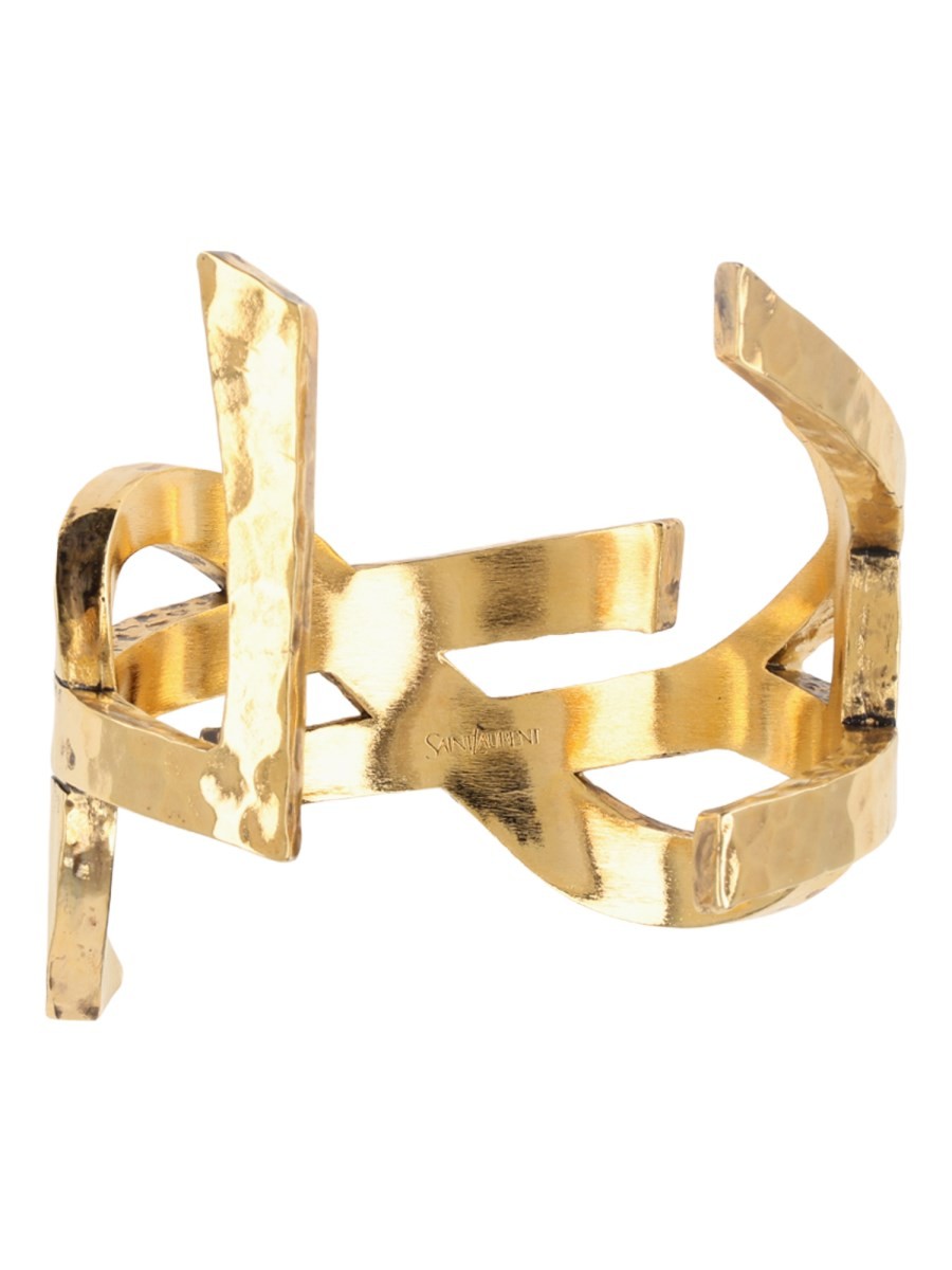 Saint Laurent Women's Bracciale Polsino Cassandre in Metallo Gold
