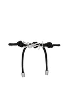 Saint Laurent Women's Leather Cassandre Bracelet Black, view 2