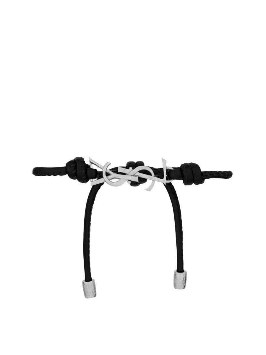 Saint Laurent Women's Bracciale Cassandre in Pelle Black
