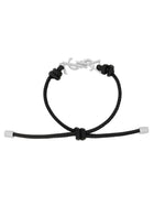 Saint Laurent Women's Leather Cassandre Bracelet Black