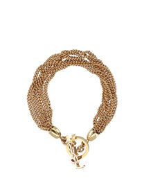 Saint Laurent Women's Bracciale Cassandre Gold