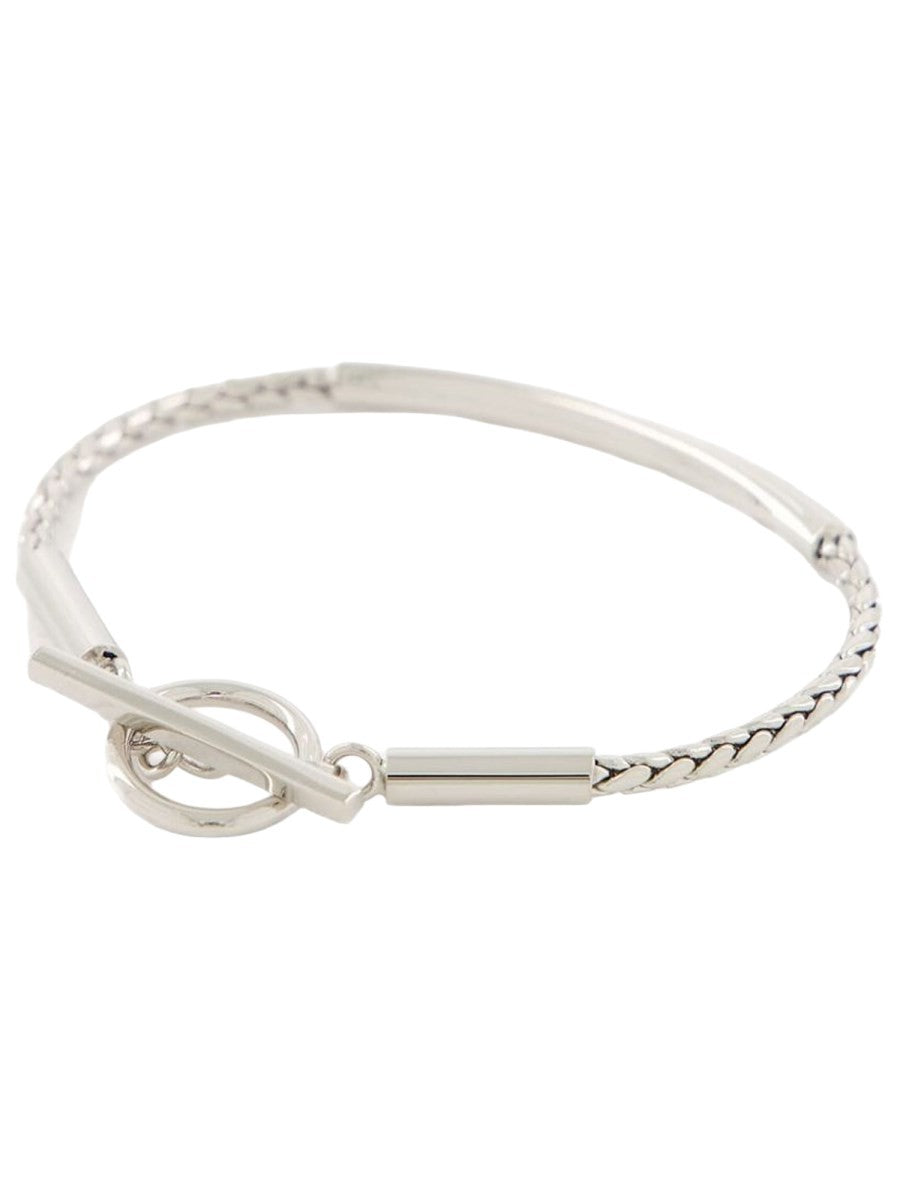 Saint Laurent Men's Bracelet with Chain Spiga Tubo Silver, view 2