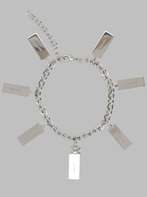 MM6 Maison Margiela Men's Bracciale Con Charms Numeric Silver