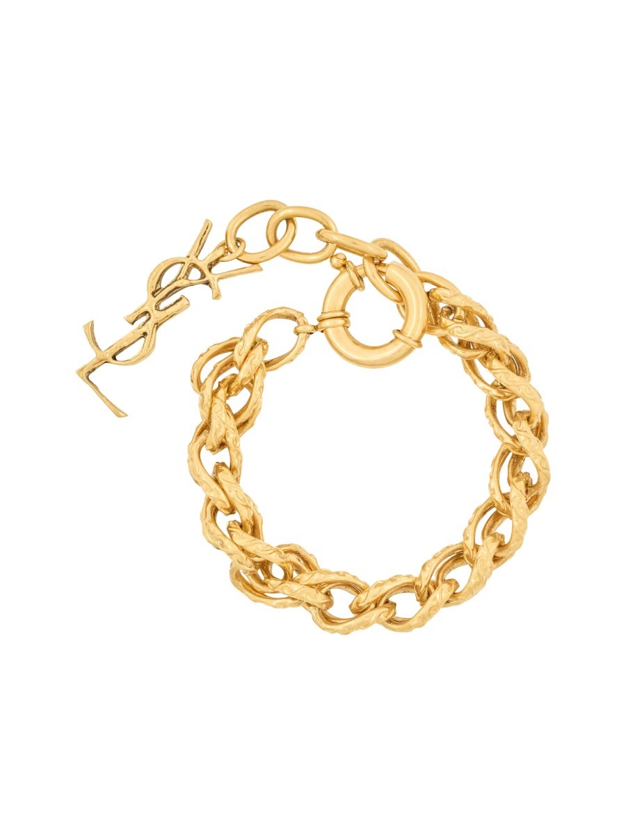 Saint Laurent Women's Bracelet with Ciondolo Cassandre Gold
