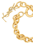 Saint Laurent Women's Bracelet with Ciondolo Cassandre Gold, view 3