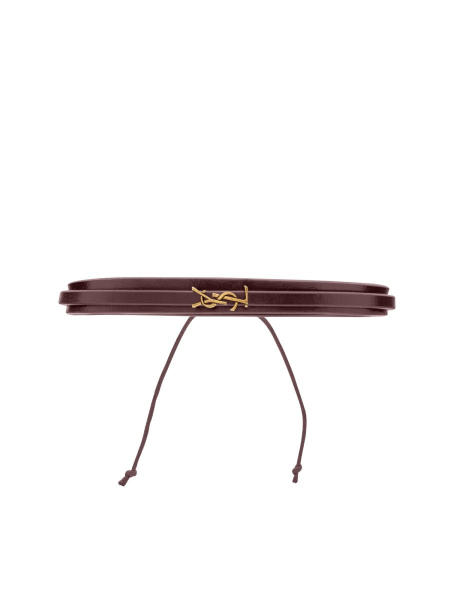 Saint Laurent Women's Bracciale Con Cassandre Red