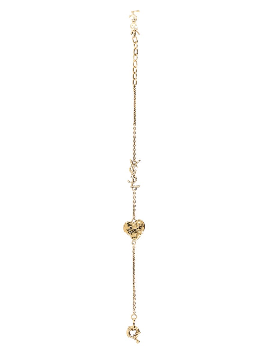 Saint Laurent Women's Heart Cassandre Bracelet Gold