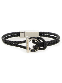 Ferragamo Men's Bracciale Gancini Black