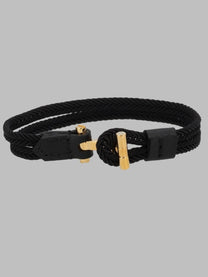 Tom Ford Men's Bracciale in Nylon Intrecciato Black