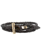 Tom Ford Men's Leather Woven Bracelet Brown