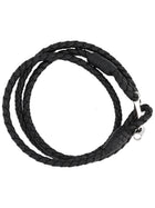Tom Ford Men's Leather Woven Bracelet Black, view 3