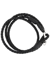 Tom Ford Men's Bracciale in Pelle Intrecciata Black