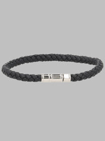 Tom Ford Men's Bracciale in Pelle Intrecciata Black