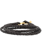 Tom Ford Men's Leather Woven Bracelet Brown