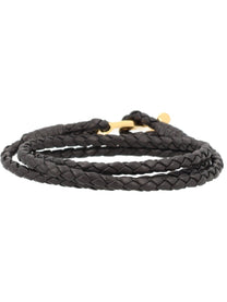 Tom Ford Men's Leather Woven Bracelet Brown