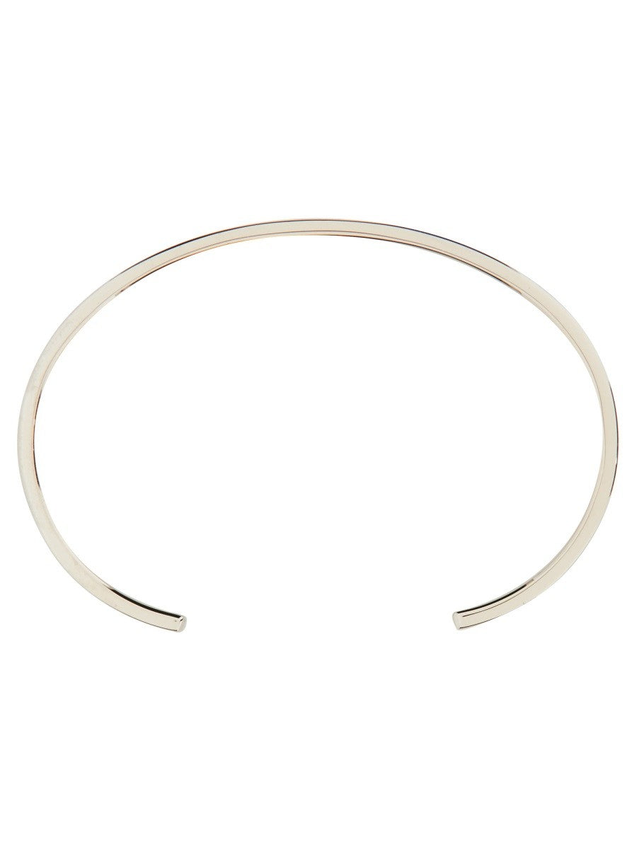 MM6 Maison Margiela Women's Bracciale Rigido Con Numeric Signature Silver