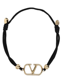 Valentino Women's Bracciale Vlogo Signature Con Strass Black
