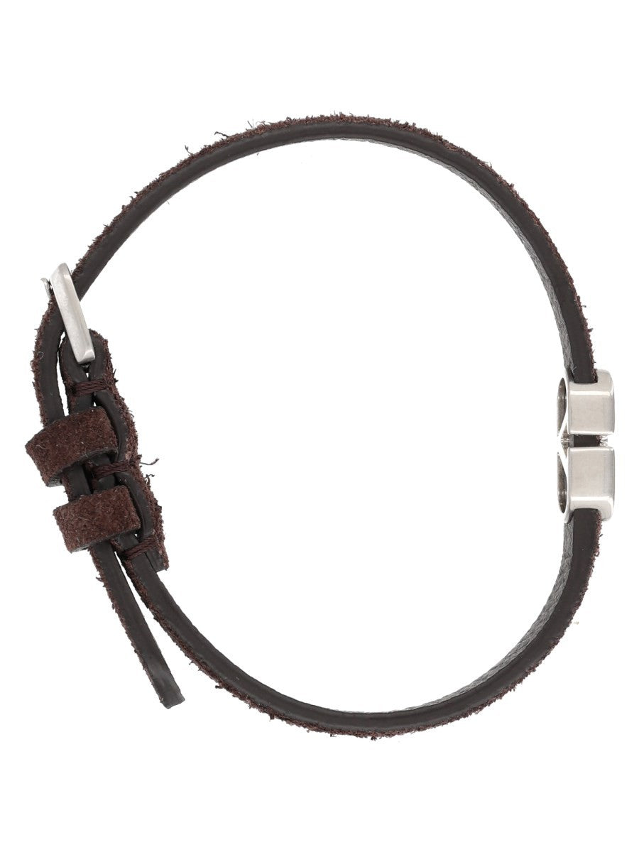Valentino Men's Bracciale Vlogo Signature Brown