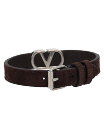 Valentino Men's Bracciale Vlogo Signature Brown