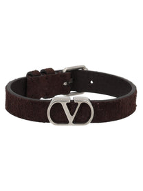 Valentino Men's Bracciale Vlogo Signature Brown