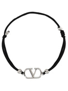 Valentino Men's Vlogo Signature Bracelet Black, view 2