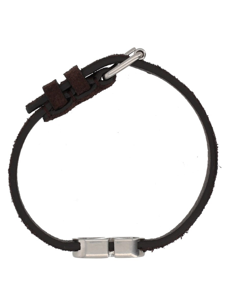 Valentino Men's Bracciale Vlogo Signature Brown