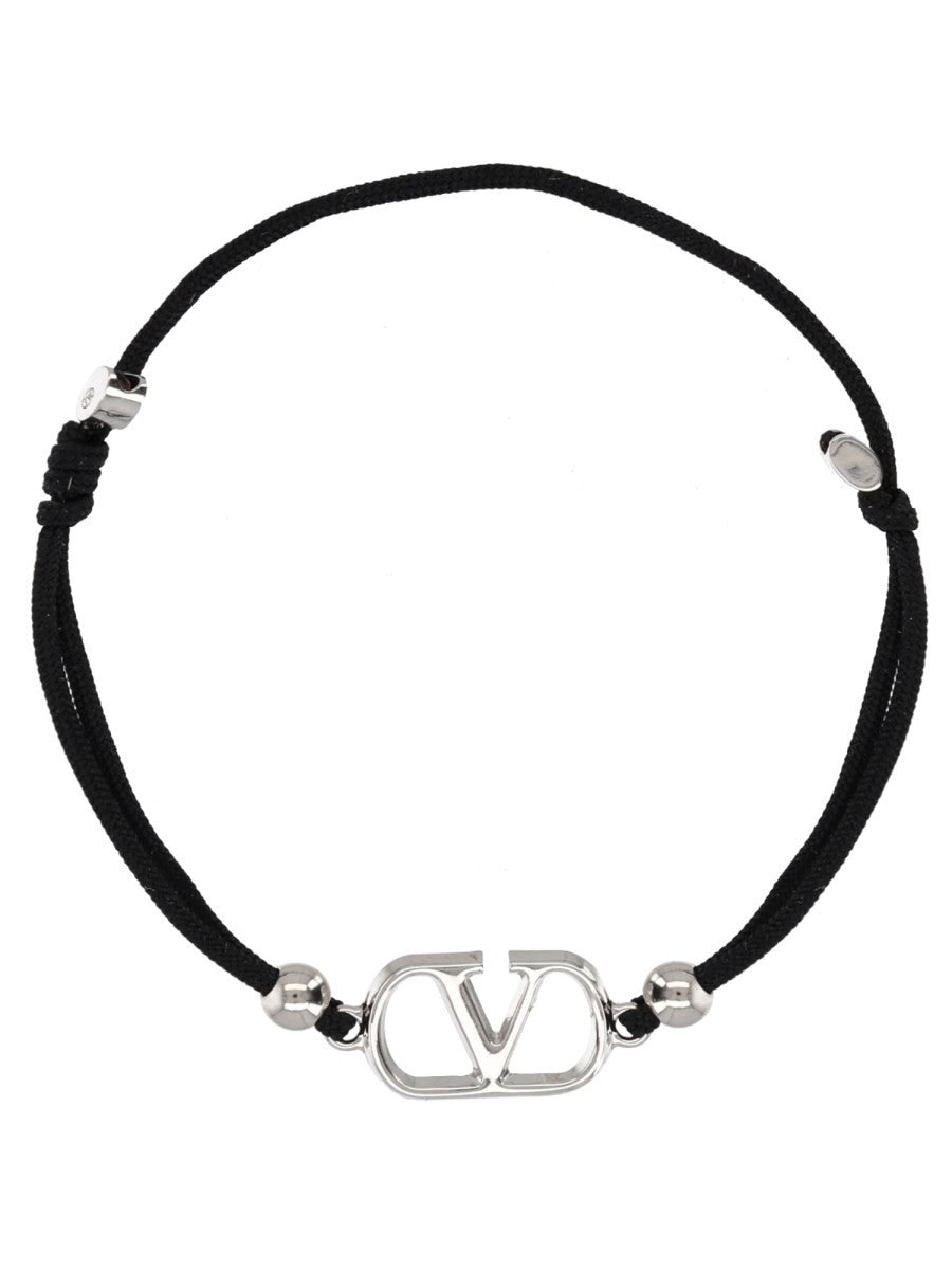 Valentino Men's Bracciale Vlogo Signature Black