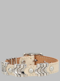 Our Legacy Men's Bracciale Wave in Pelle Beige