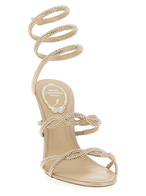 Rene Caovilla Braid Cleo Sandals Beige