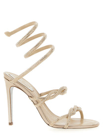 Rene Caovilla Braid Cleo Sandals Beige