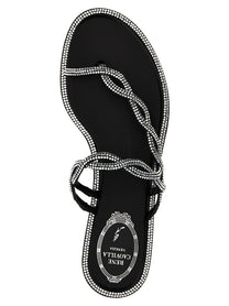 Rene Caovilla Braid Sandals Black