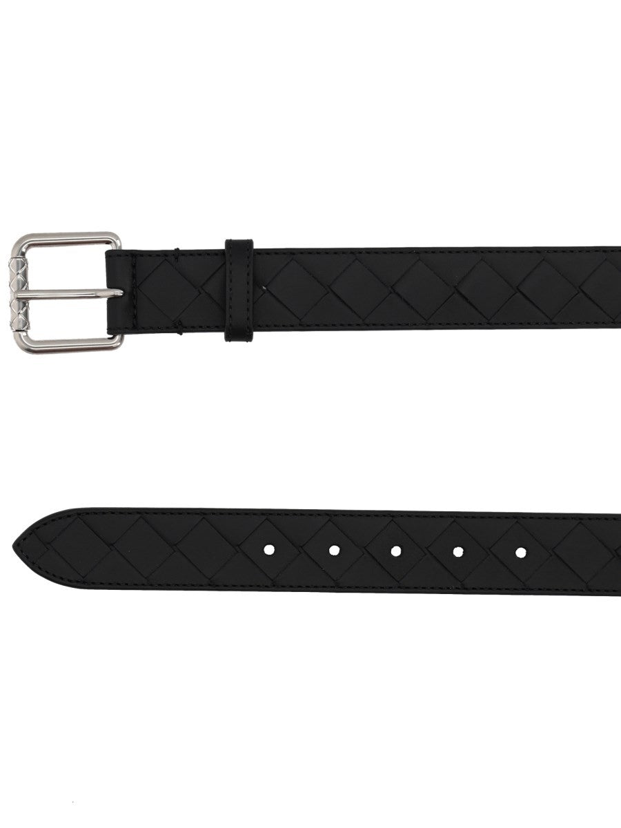 Bottega Veneta Men's Braided Belt Black