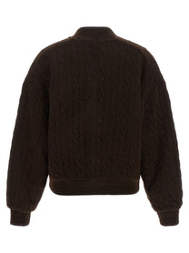 Polo Ralph Lauren Braided Bomber Jacket Brown