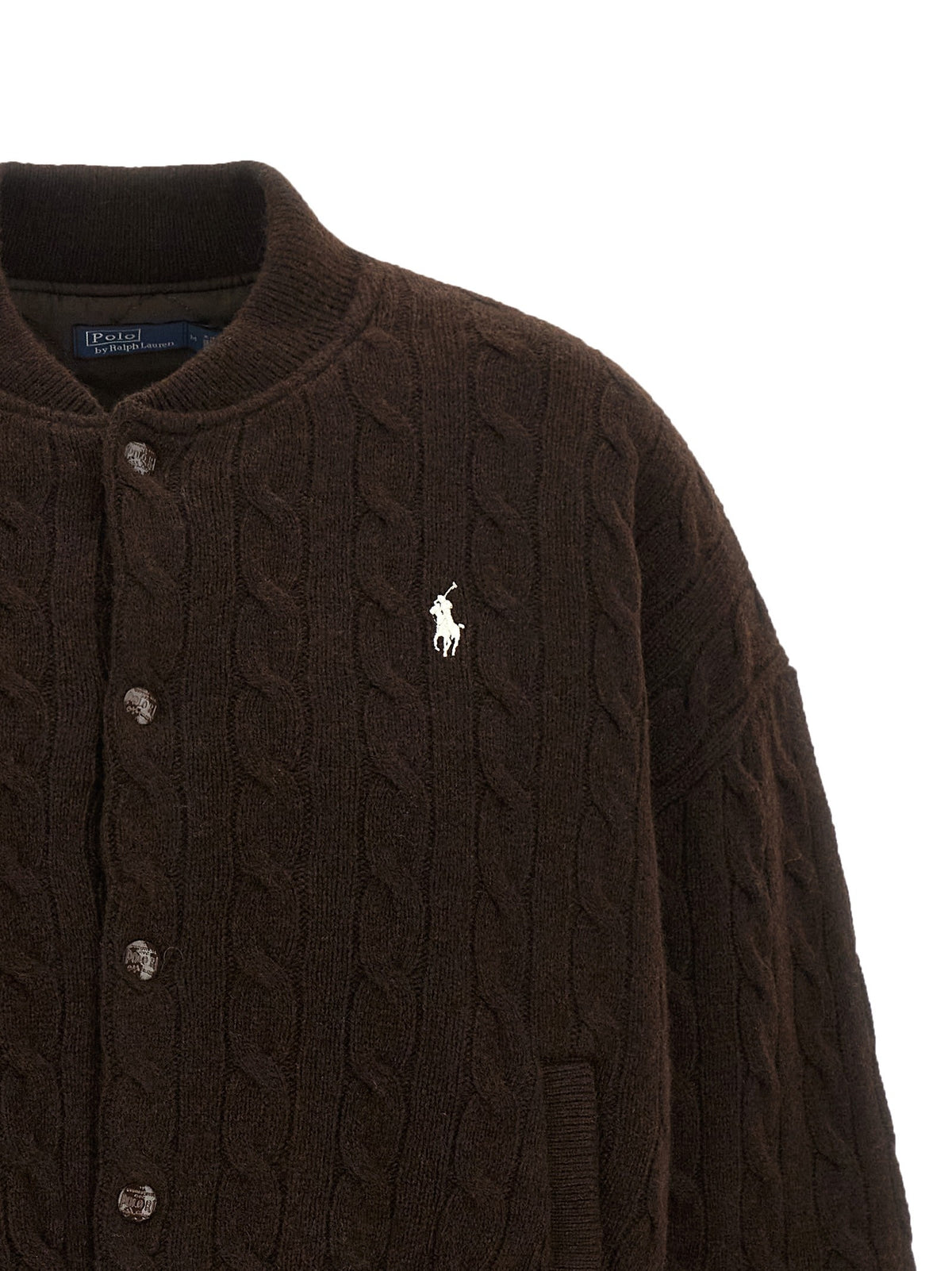 Polo Ralph Lauren Braided Bomber Jacket Brown