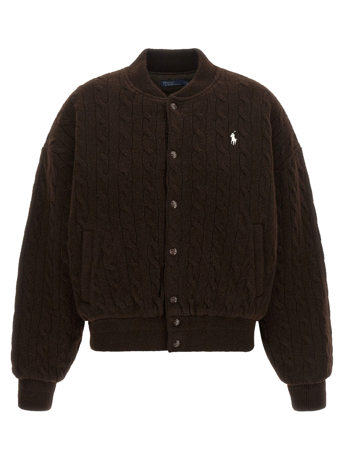 Polo Ralph Lauren Braided Bomber Jacket Brown
