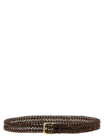 Brunello Cucinelli Braided Calf Belt Brown