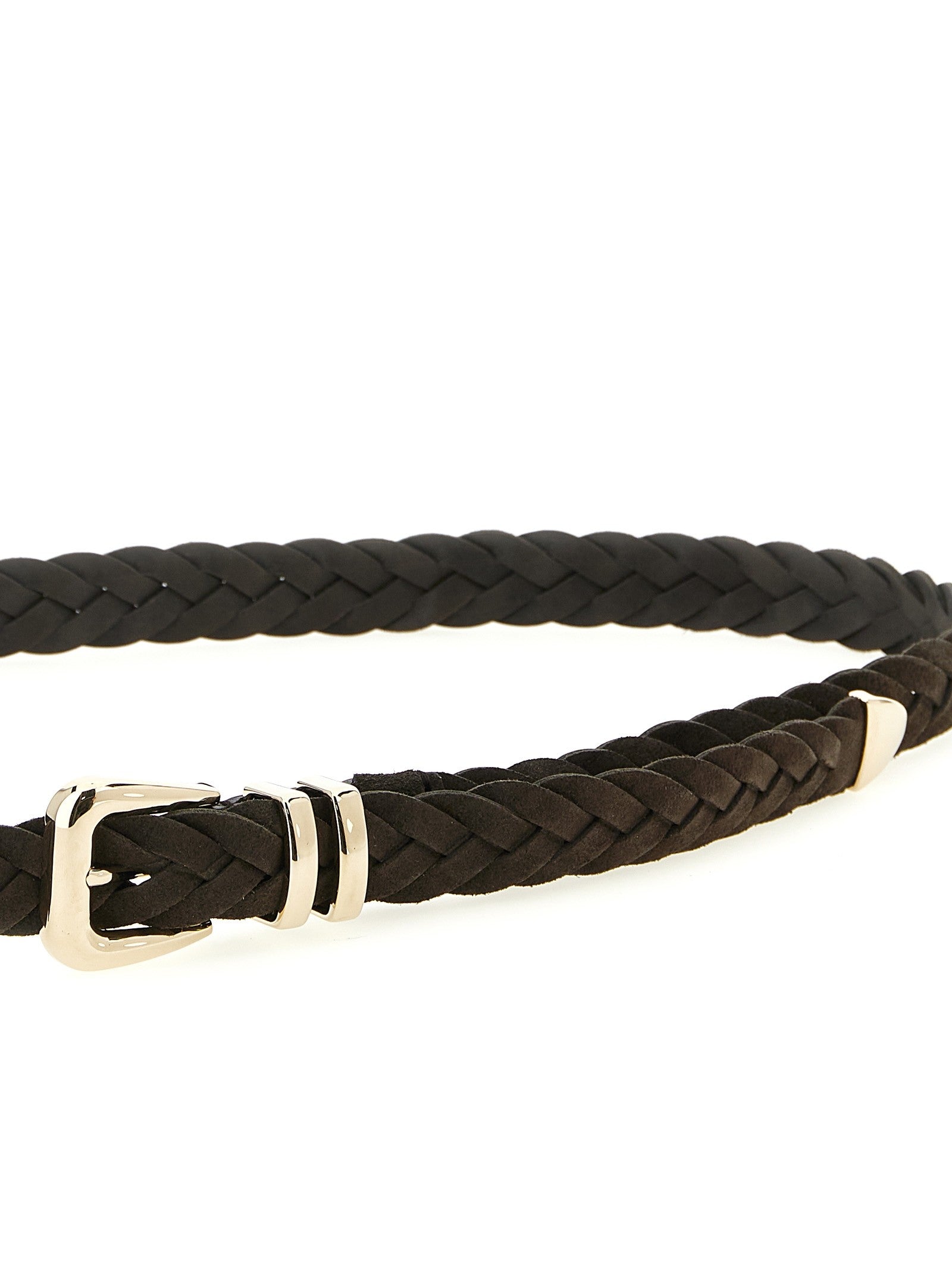 Brunello Cucinelli Braided Calf Belt Brown