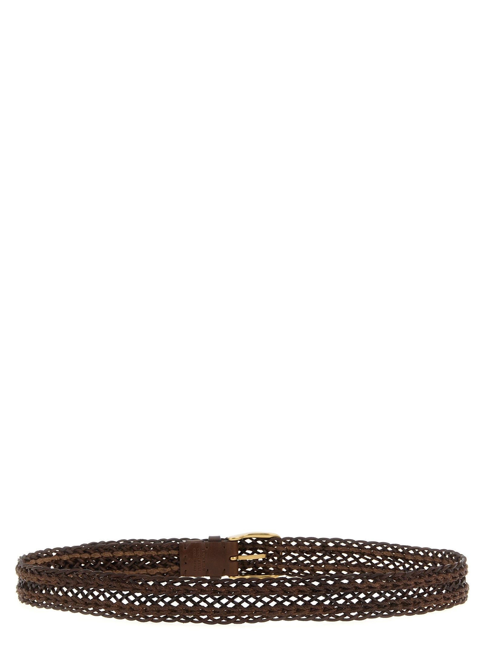 Brunello Cucinelli Braided Calf Belt Brown
