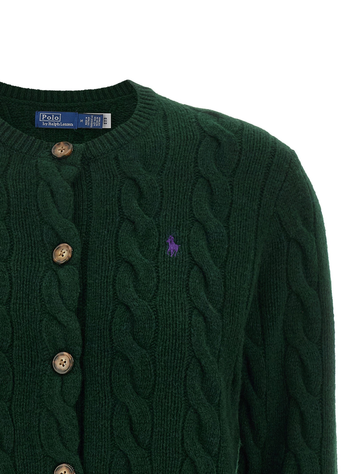Polo Ralph Lauren Braided Cardigan Green