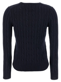 Polo Ralph Lauren Braided Cotton Sweater Blue