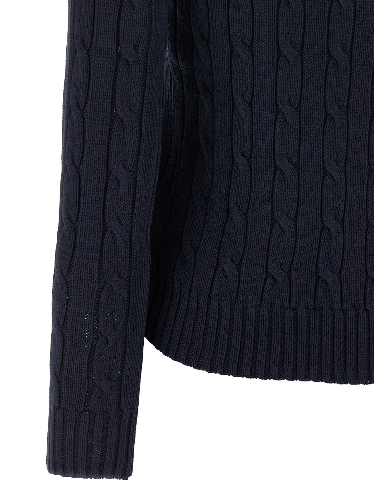 Polo Ralph Lauren Braided Cotton Sweater Blue