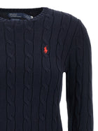 Polo Ralph Lauren Braided Cotton Sweater Blue