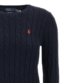 Polo Ralph Lauren Braided Cotton Sweater Blue