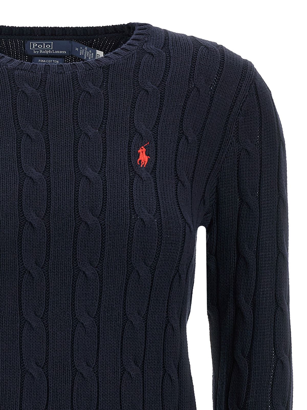 Polo Ralph Lauren Braided Cotton Sweater Blue