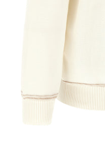 Brunello Cucinelli Braided Jacquard Shoulders Cardigan Beige
