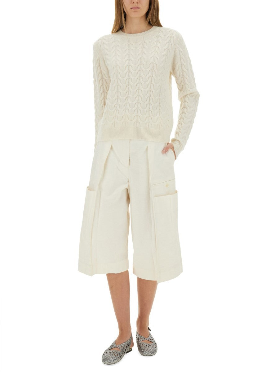 Max Mara Women's Braided Knit Aramis White