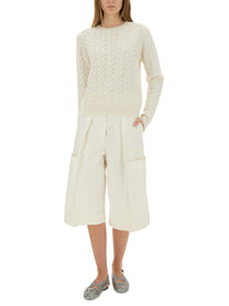 Max Mara Women's Braided Knit Aramis White