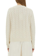 Max Mara Women's Braided Knit Aramis White, view 3