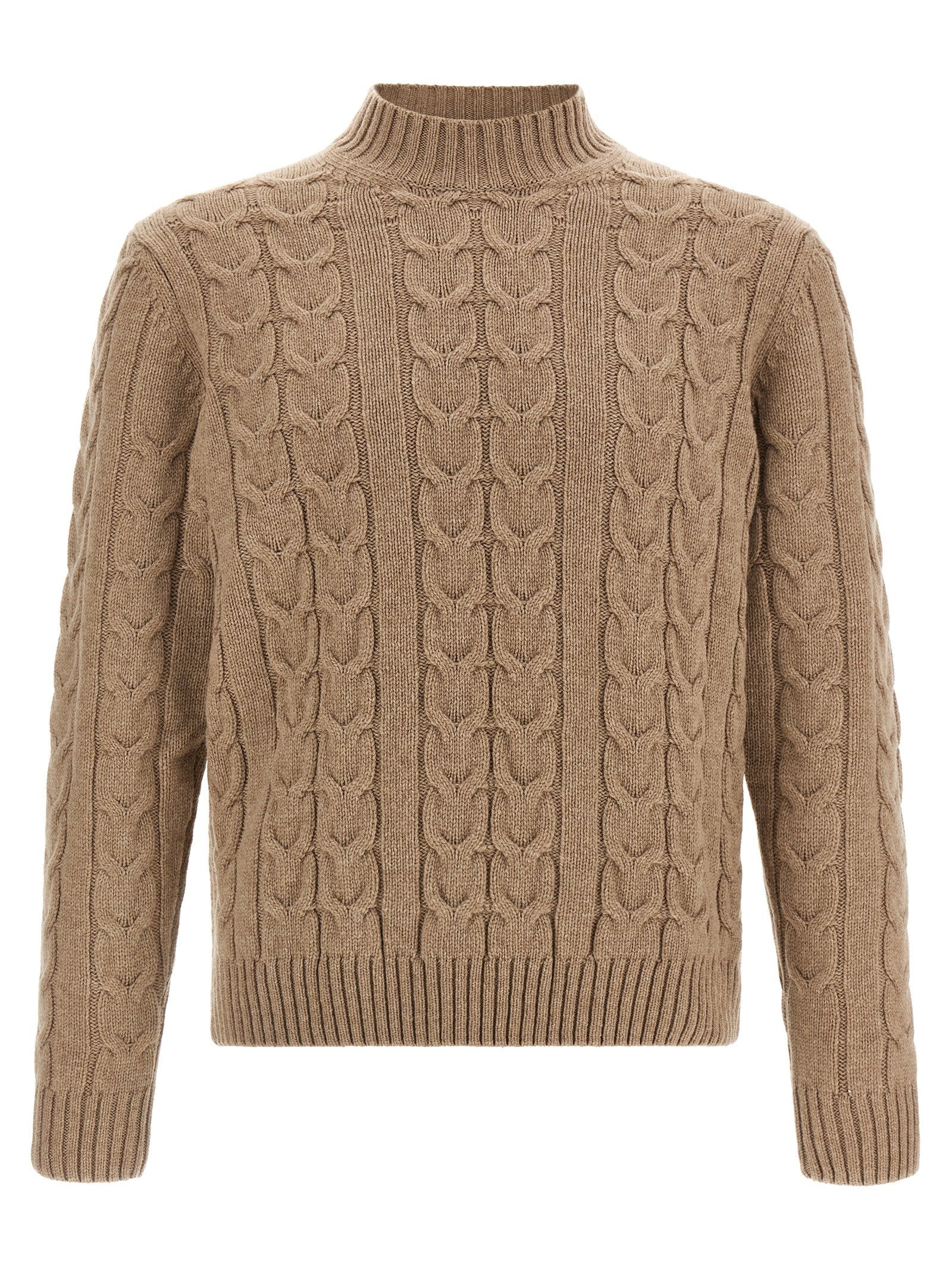 Zanone Braided Knit Knuckler Beige