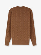 Ami Paris Men's Braided Knit Wool Sweater Beige, view 5